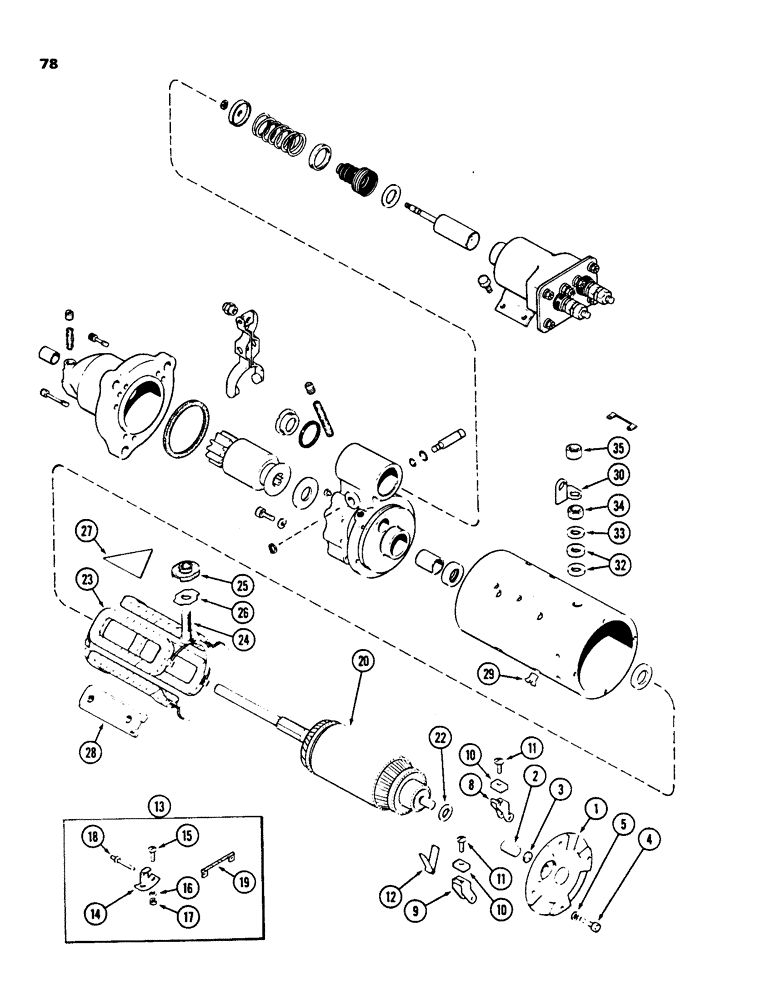 Схема запчастей Case 850C - (078) - R46156 STARTER (06) - ELECTRICAL SYSTEMS