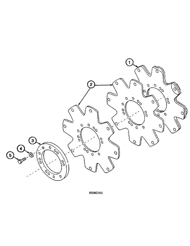 Схема запчастей Case 590SL - (6-118) - CLARK POWERSHIFT TRANSMISSION ASSEMBLY, DRIVE PLATE (06) - POWER TRAIN