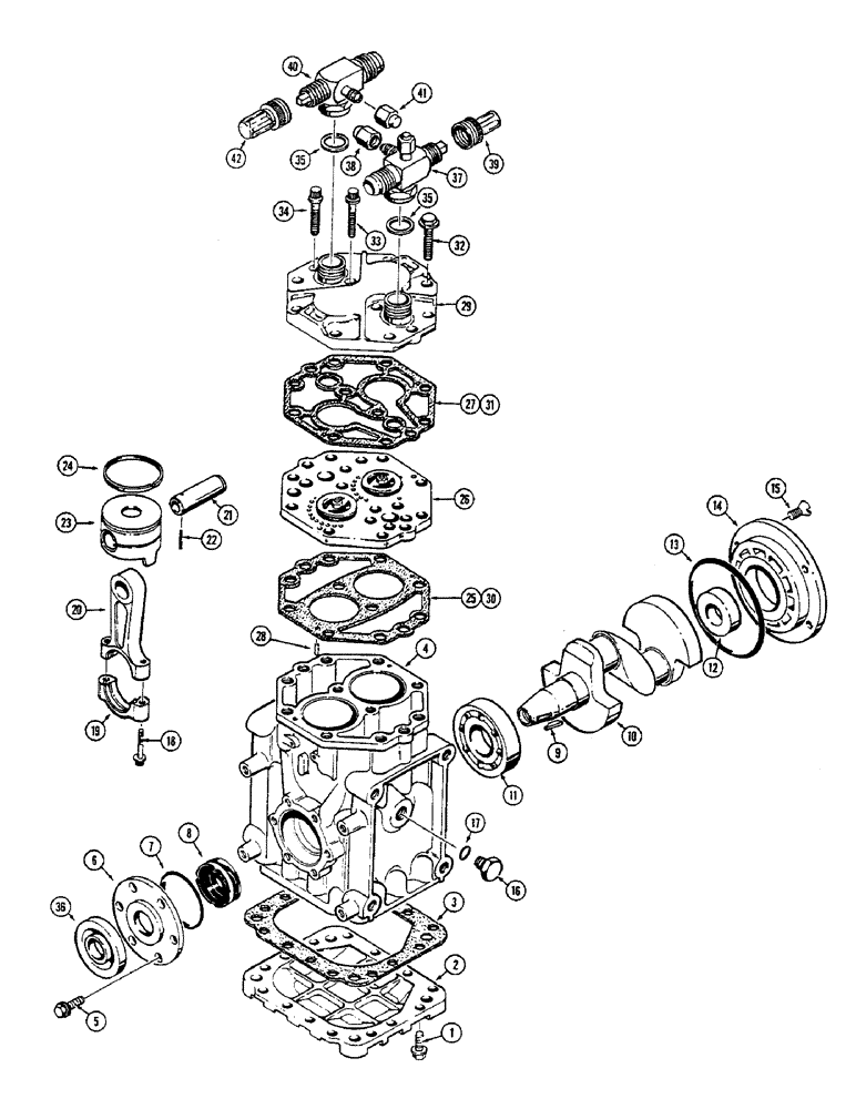 Схема запчастей Case W36 - (9-552) - L73416 AIR CONDITIONING COMPRESSOR (09) - CHASSIS