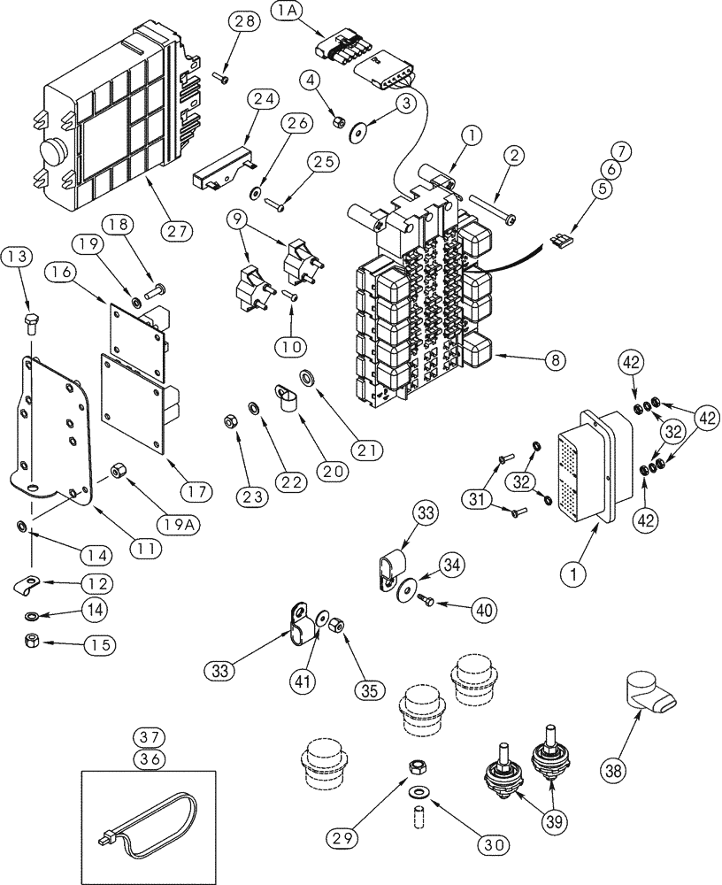 Схема запчастей Case 821C - (04-11) - HARNESS CANOPY, MAIN (04) - ELECTRICAL SYSTEMS