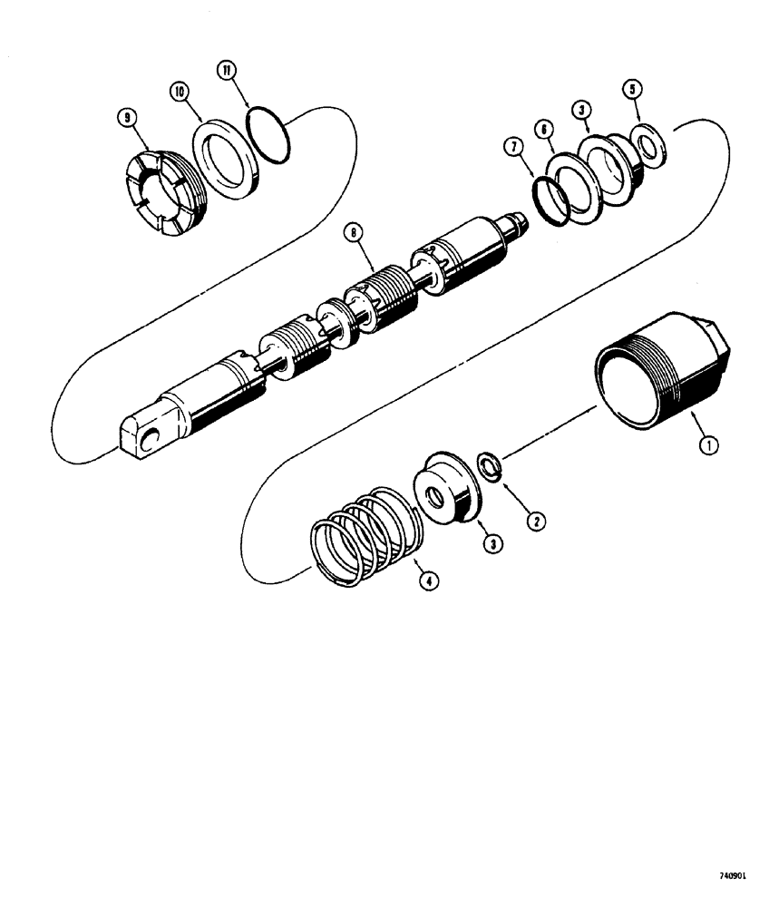 Схема запчастей Case W20 - (330) - L33751 DUMP SPOOL, ALL MODELS WITH CLAM BUCKET (08) - HYDRAULICS