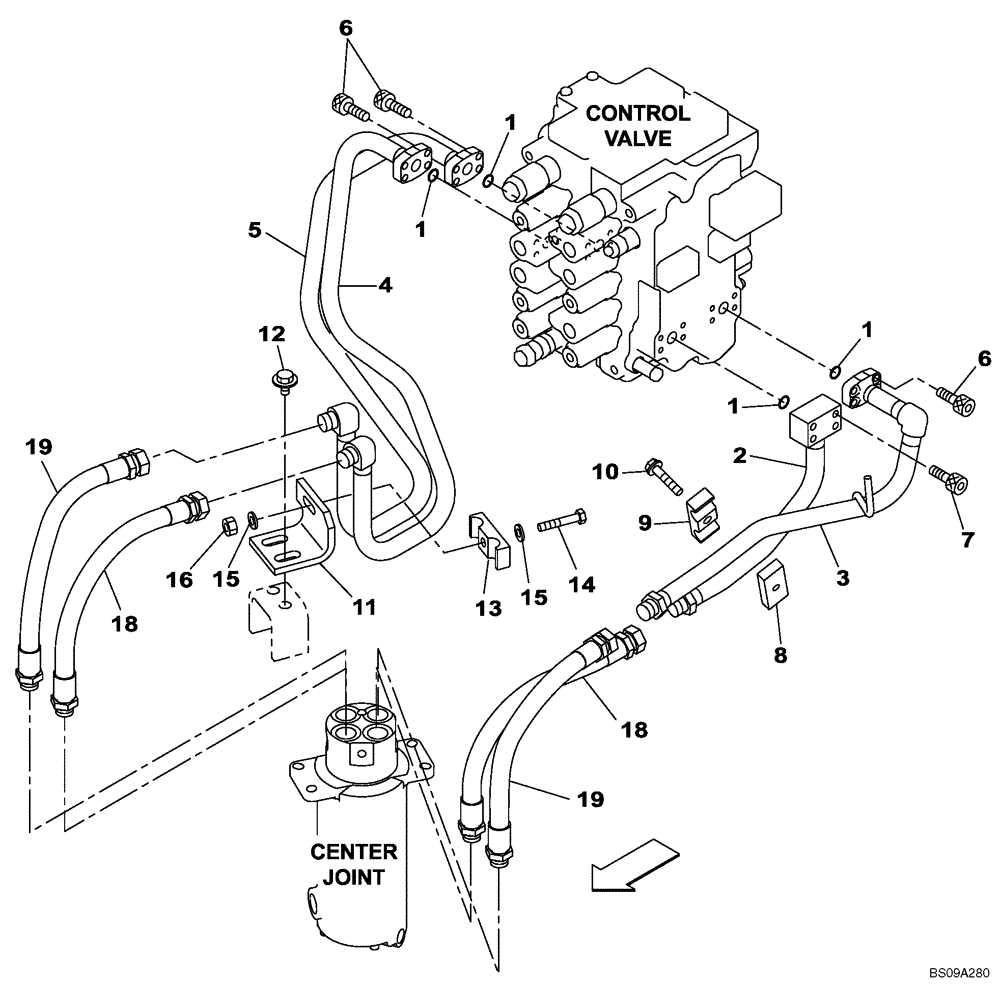 Схема запчастей Case CX130B - (06-07B) - HYDRAULICS - TRAVEL (06) - POWER TRAIN