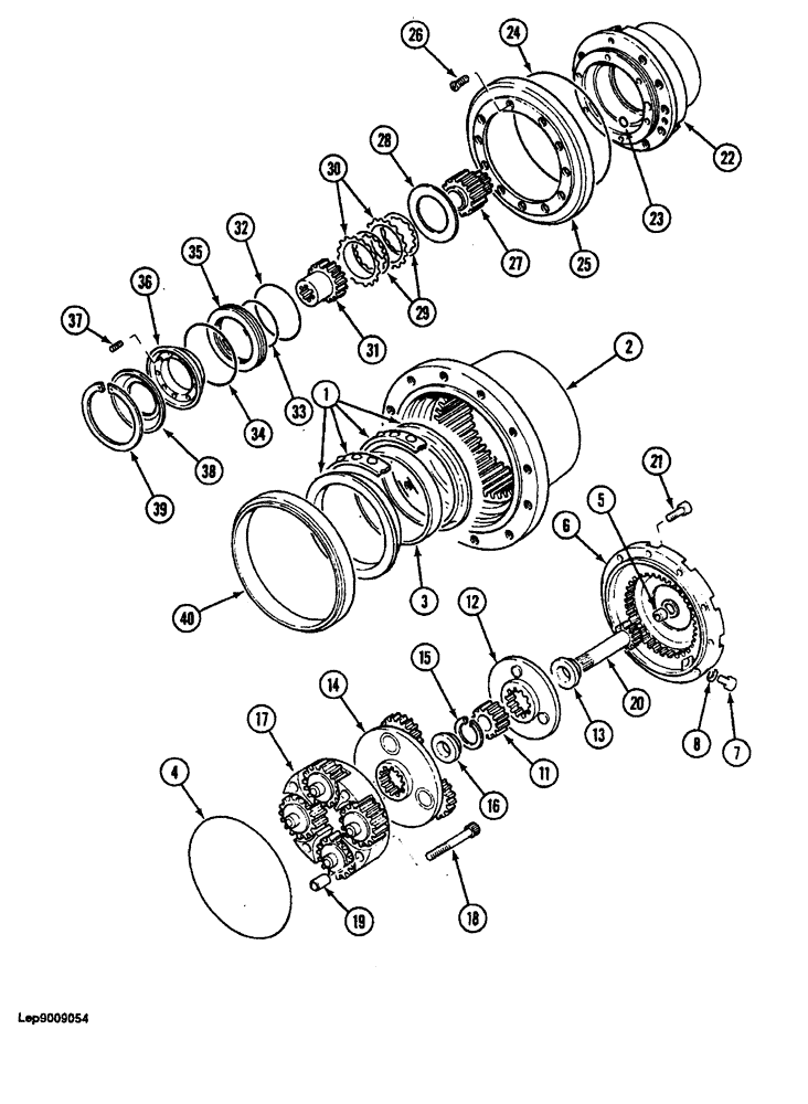 Схема запчастей Case 688 - (6-14) - FINAL DRIVE TRANSMISSION (06) - POWER TRAIN