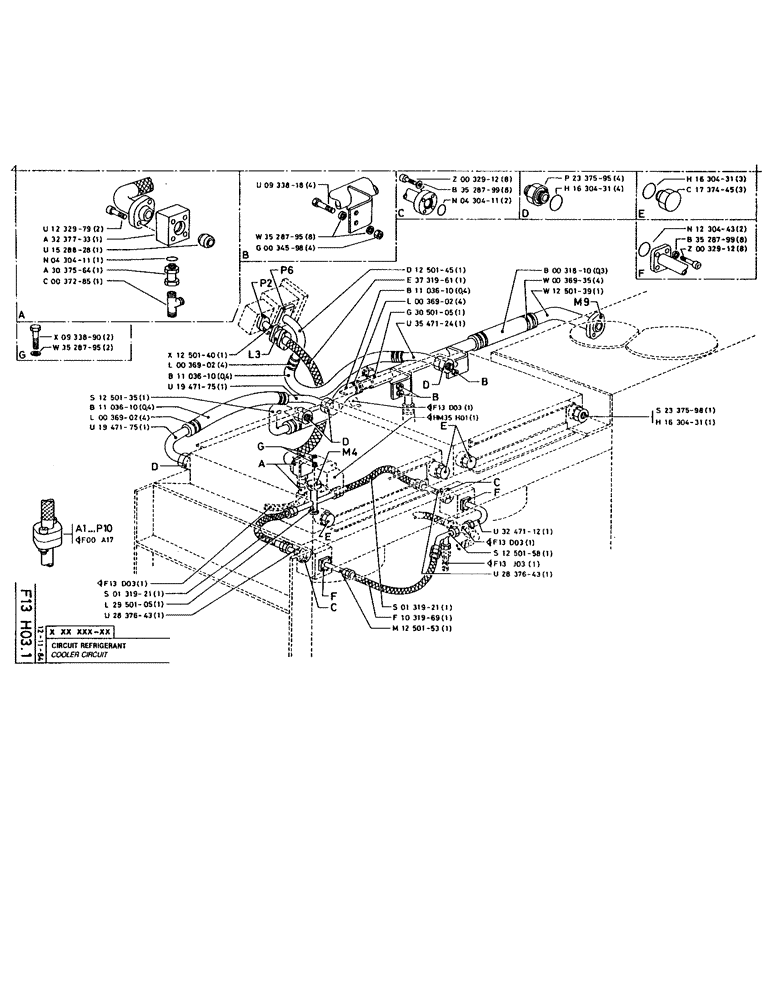 Схема запчастей Case 220 - (116) - COOLER CIRCUIT (07) - HYDRAULIC SYSTEM