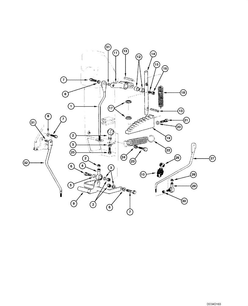 Схема запчастей Case 885 - (09.07[00]) - OPERATORS CONSOLE LEVERS (09) - CHASSIS
