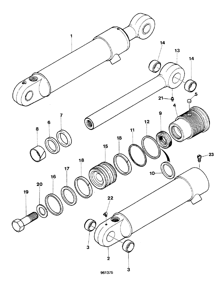 Схема запчастей Case 580G - (318) - LOADER - 4-IN-1 BUCKET CYLINDERS (08) - HYDRAULICS