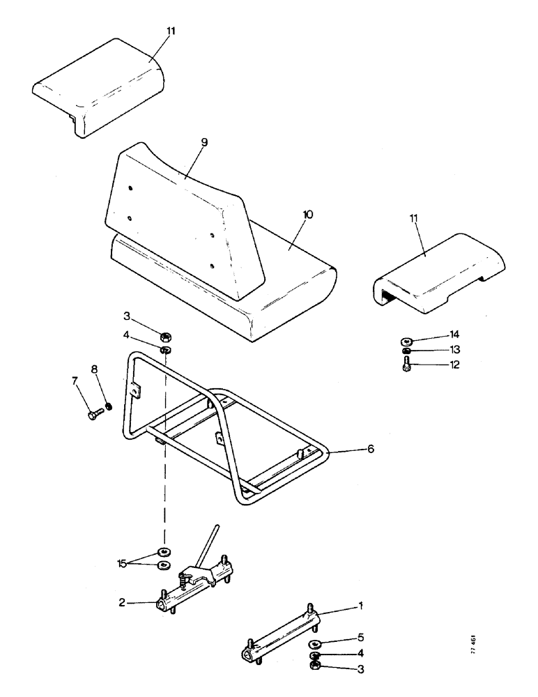 Схема запчастей Case 850 - (G09-1) - SEAT FRAME AND CUSHIONS (05) - UPPERSTRUCTURE CHASSIS