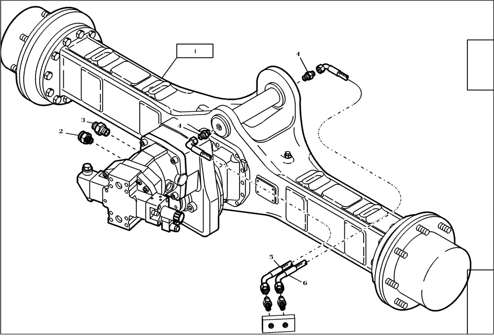 Схема запчастей Case 121E - (02.016[2988904000]) - REAR AXLE INSTALLATION SELF-LOCKING 20 KM/H (27) - REAR AXLE SYSTEM