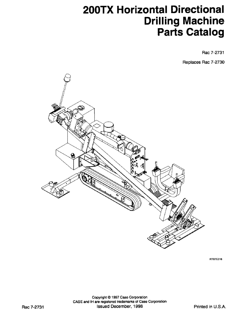 Схема запчастей Case 200TX - (1-1) - 200TX HORIZONTAL DIRECTIONAL DRILLING MACHINE 