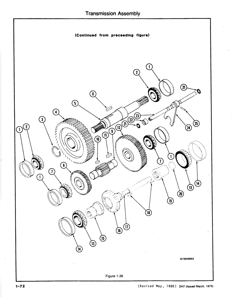 Схема запчастей Case DH7 - (1-72) - TRANSMISSION ASSEMBLY (21) - TRANSMISSION