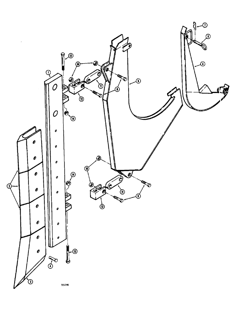 Схема запчастей Case 475 - (180) - CHUTES AND BLADES, BEFORE TRACTOR SN. 3049850, 2-1/2" WIDE X 24" COVER DEPTH (89) - TOOLS