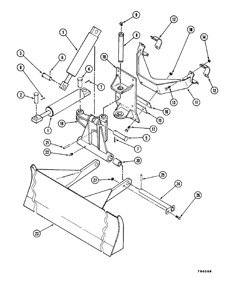 Схема запчастей Case SD-70 - (08) - SD-70 BACKFILL BLADE 