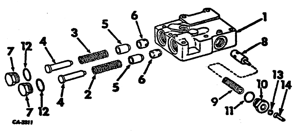 Схема запчастей Case 3400 - (015) - MULTI VALVE (35) - HYDRAULIC SYSTEMS