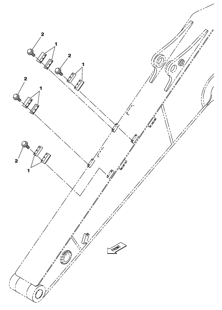 Схема запчастей Case CX350C - (09-043[00]) - DIPPER - 4.40 M - BRACKET - OPTIONAL (09) - CHASSIS/ATTACHMENTS