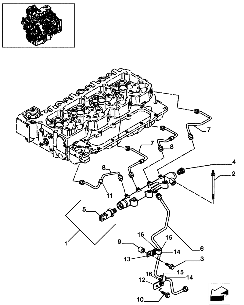 Схема запчастей Case 650L - (10.218.03) - FUEL INJECTION SYSTEM - FUEL, SUPPLY (10) - ENGINE