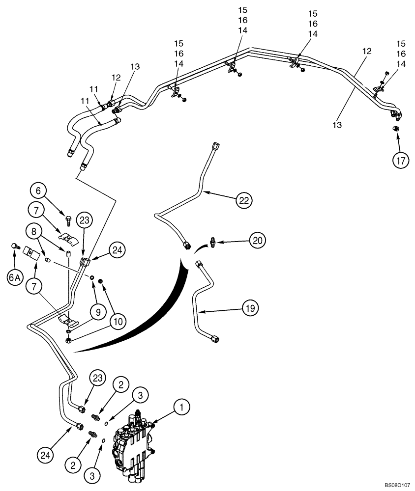 Схема запчастей Case 570MXT - (08-04) - HYDRAULICS - CYLINDER, LOADER CLAM (08) - HYDRAULICS