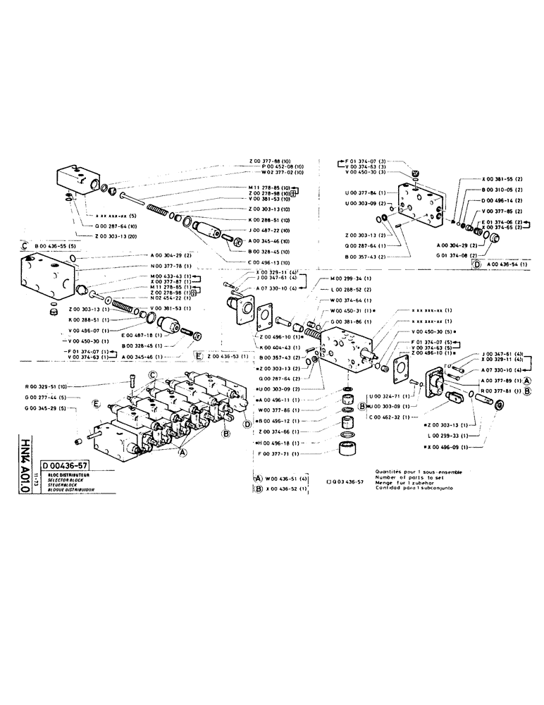 Схема запчастей Case TC45 - (065) - SELECTOR BLOCK 