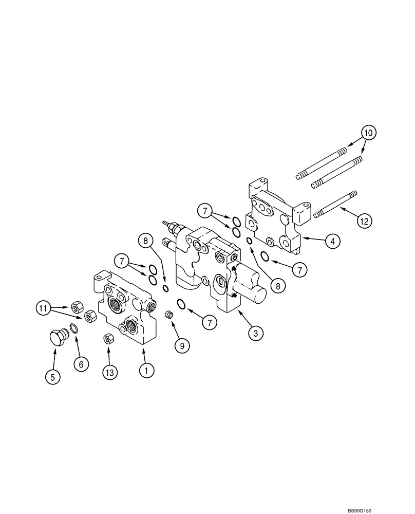 Схема запчастей Case 580SM - (08-49) - VALVE, AUXILIARY - HAND HELD HYDRAULICS (08) - HYDRAULICS