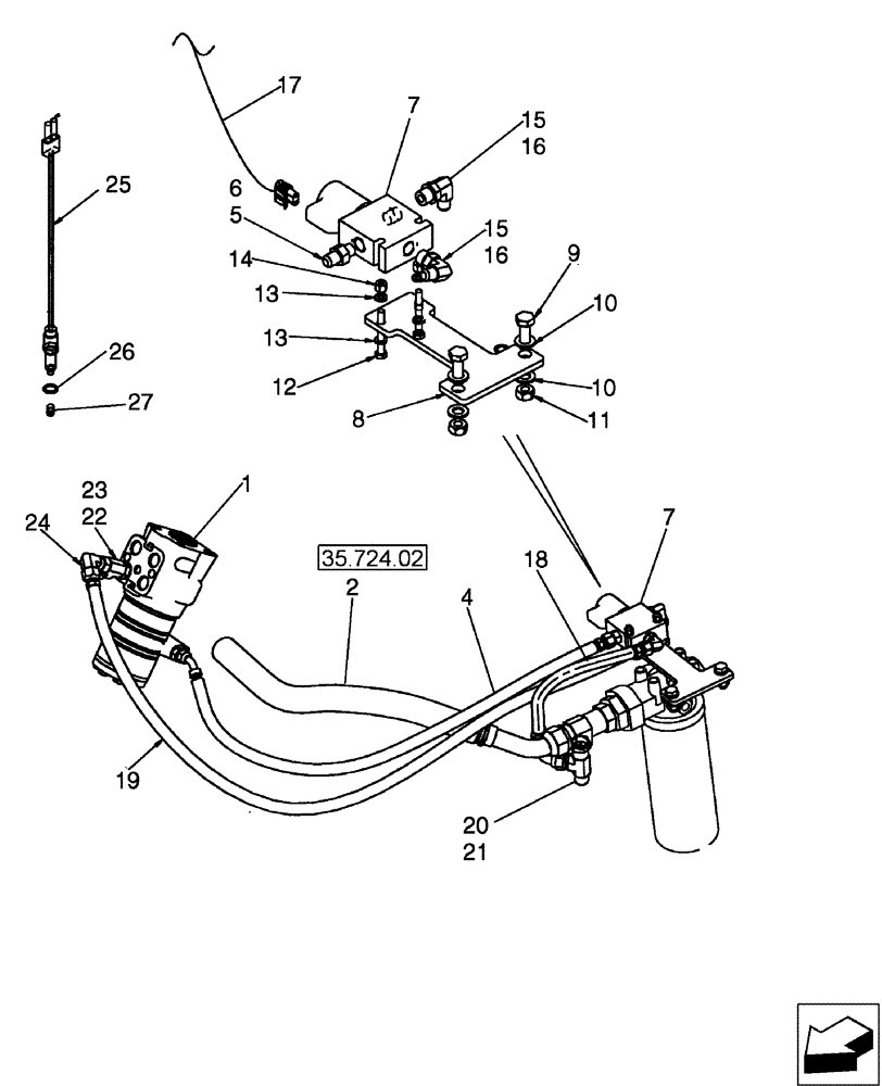 Схема запчастей Case 580SM - (41.200.01[02]) - HYDRAULICS - STEERING (COMFORT STEER) (VARIABLE VOLUME PUMP MODELS) (580SM+) (41) - STEERING