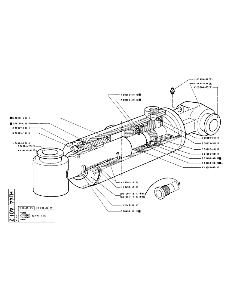 Схема запчастей Case TC45 - (183) - CYLINDER 