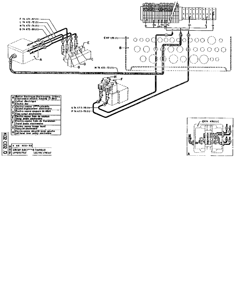 Схема запчастей Case 90BCL - (329) - UPPERSTRUCTURE ELECTRIC CIRCUIT (06) - ELECTRICAL SYSTEMS