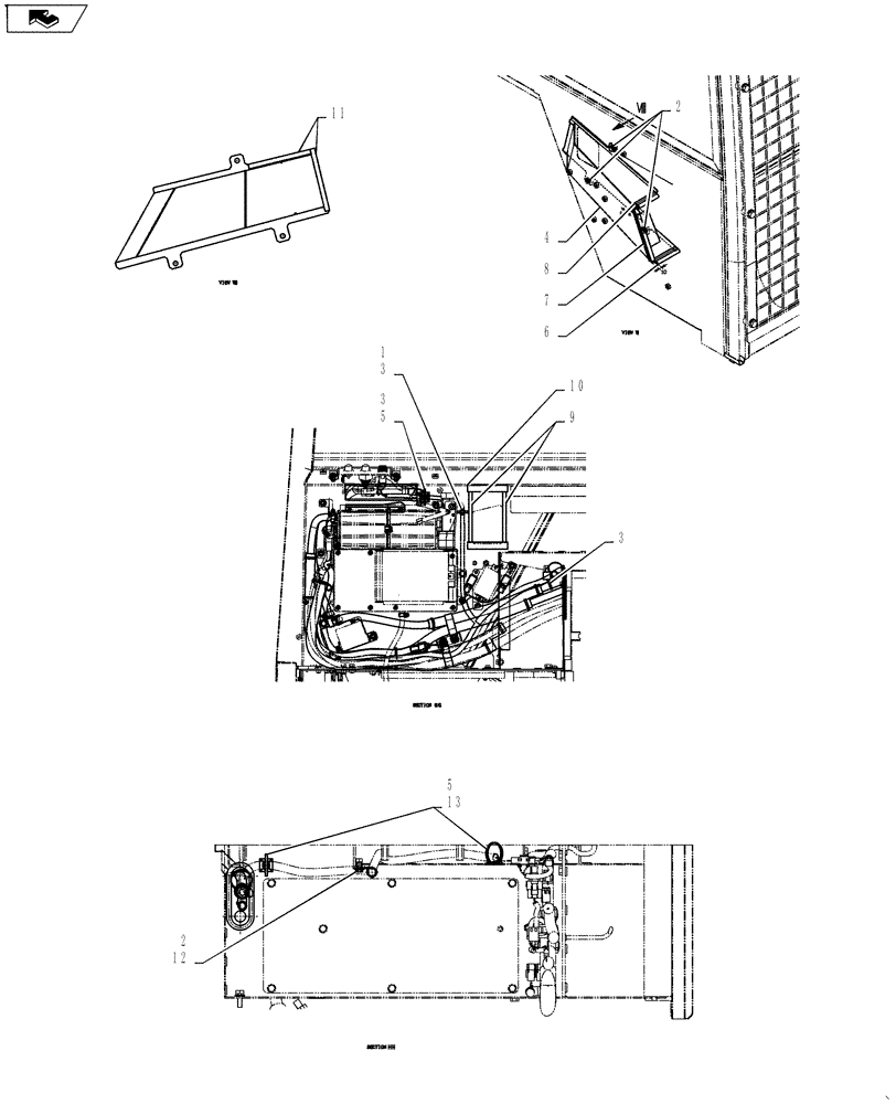 Схема запчастей Case CX55BMSR - (01-080[04]) - AIR CONDITIONER (50) - CAB CLIMATE CONTROL