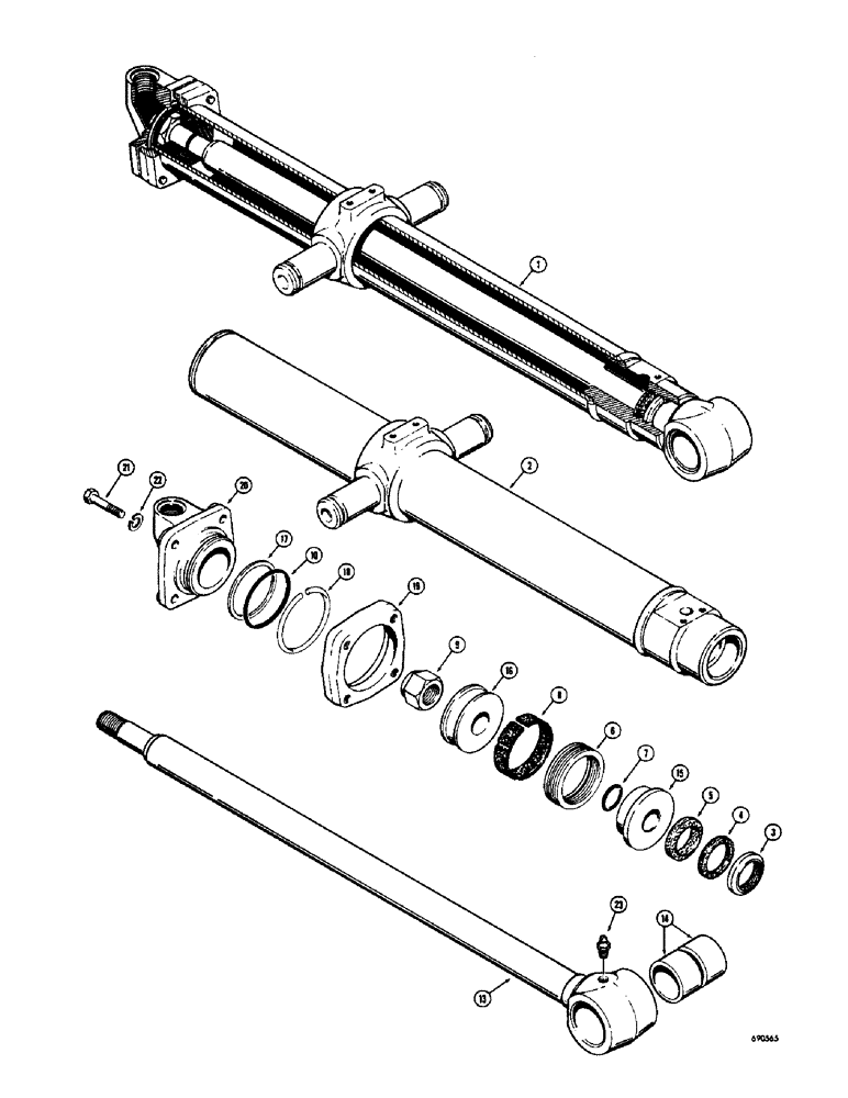 Схема запчастей Case W8C - (242) - L17436 LOADER TILT CYLINDER (08) - HYDRAULICS