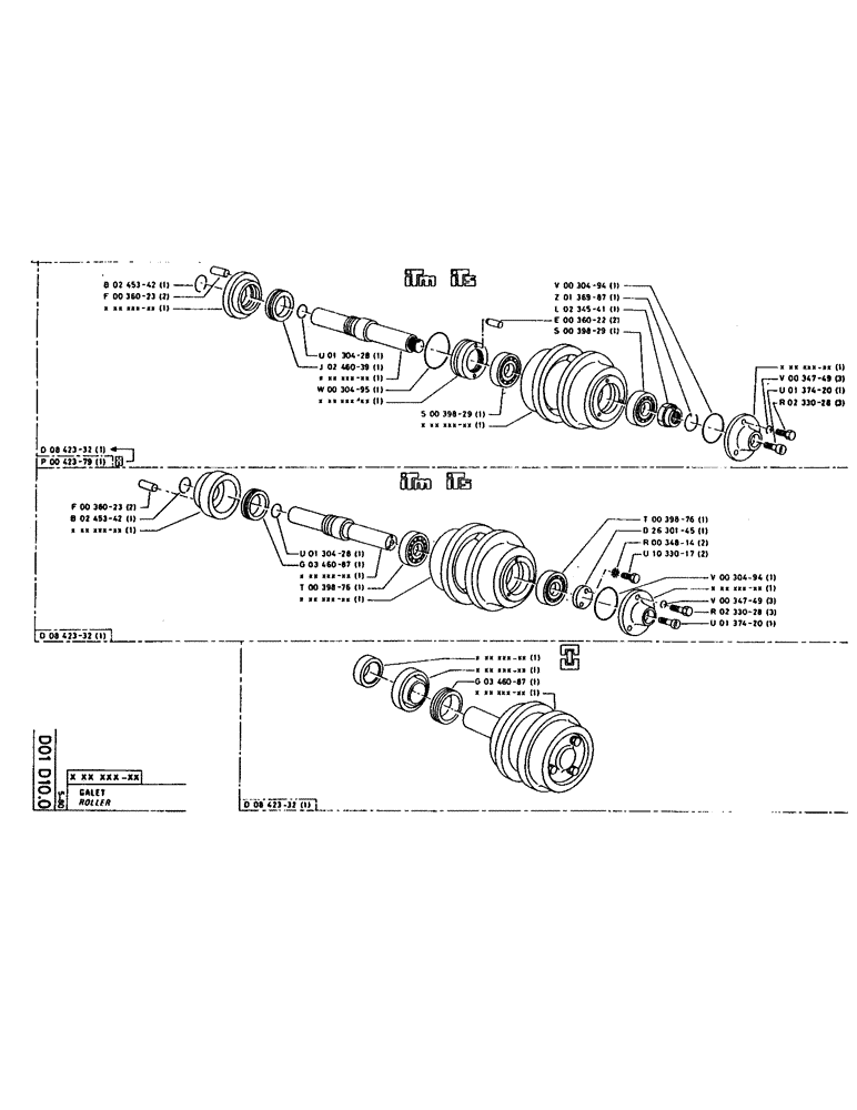 Схема запчастей Case 160CK - (088) - ROLLER (04) - UNDERCARRIAGE