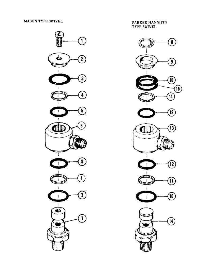 Схема запчастей Case 880 - (158) - TRACK BRAKE SWIVEL (04) - UNDERCARRIAGE