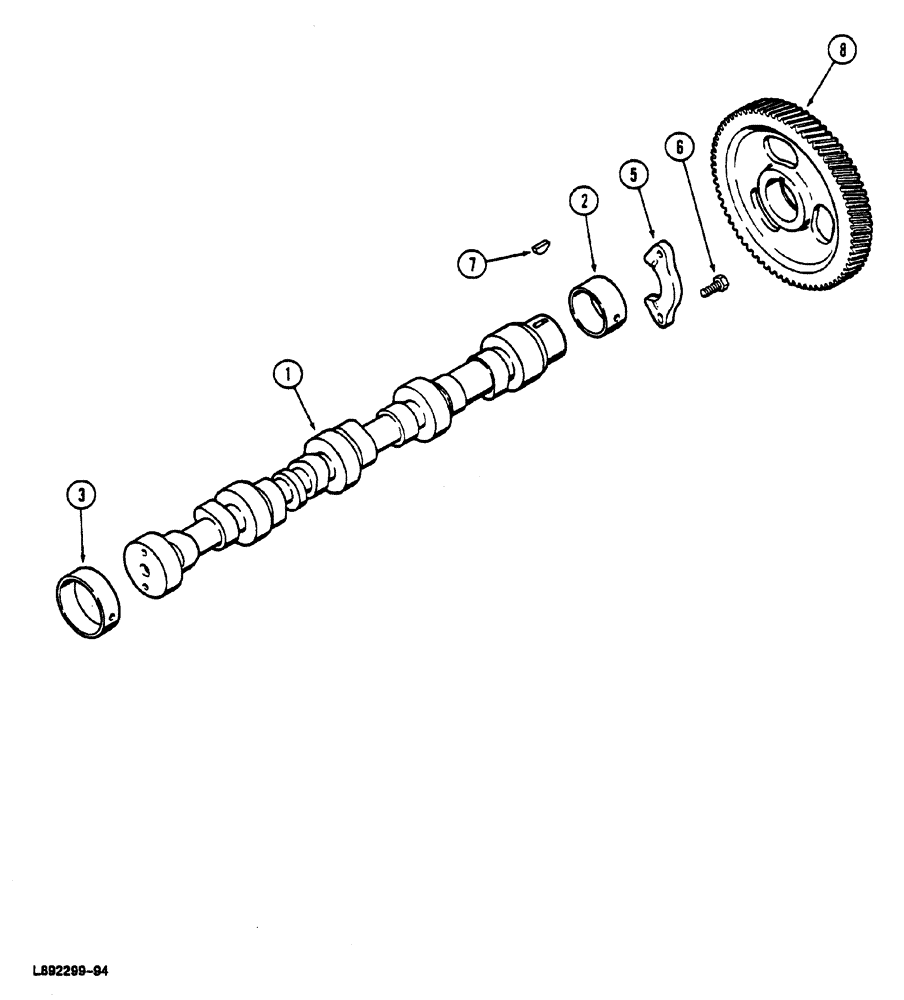Схема запчастей Case 1088 - (034) - CAMSHAFT (10) - ENGINE