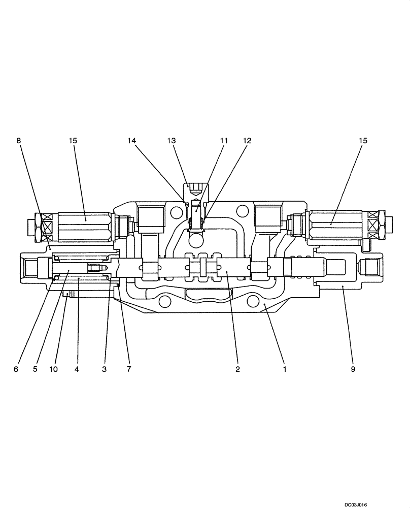 Схема запчастей Case CX47 - (08-38[00]) - SERVICE VALVE (08) - HYDRAULICS