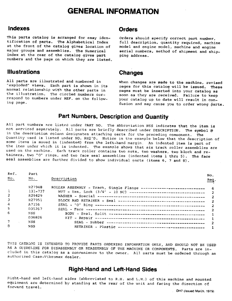 Схема запчастей Case DH7 - (06) - GENERAL INFORMATION (00) - GENERAL & PICTORIAL INDEX