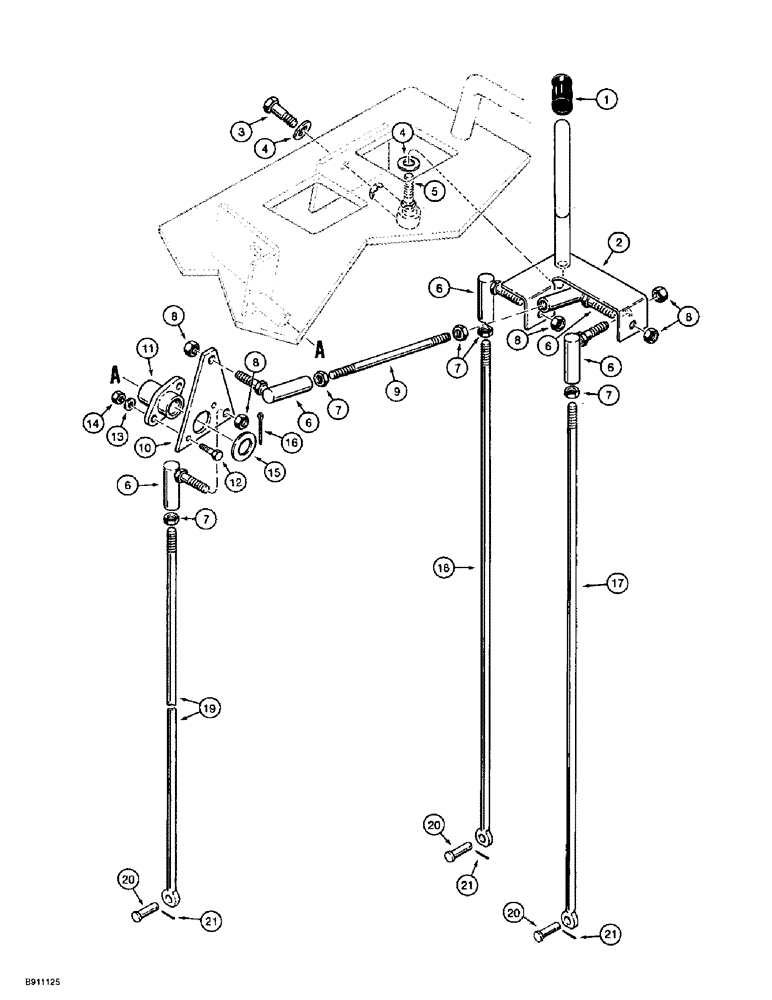 Схема запчастей Case 560 - (9-016) - BACKFILL BLADE CONTROLS (09) - CHASSIS/ATTACHMENTS