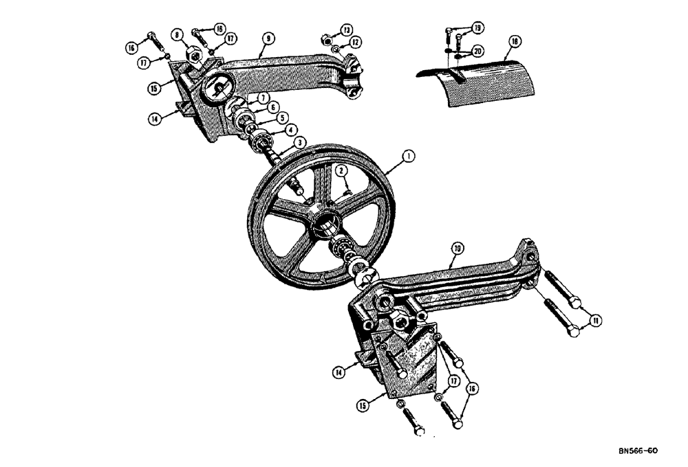 Схема запчастей Case 310E - (058) - IDLER WHEEL (04) - UNDERCARRIAGE