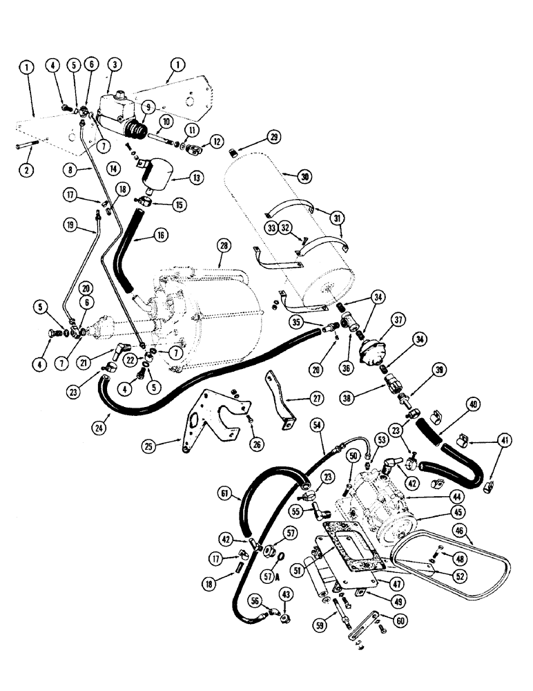 Схема запчастей Case W9A - (072) - HYDROVAC BRAKE SYSTEM, DIESEL (07) - BRAKES
