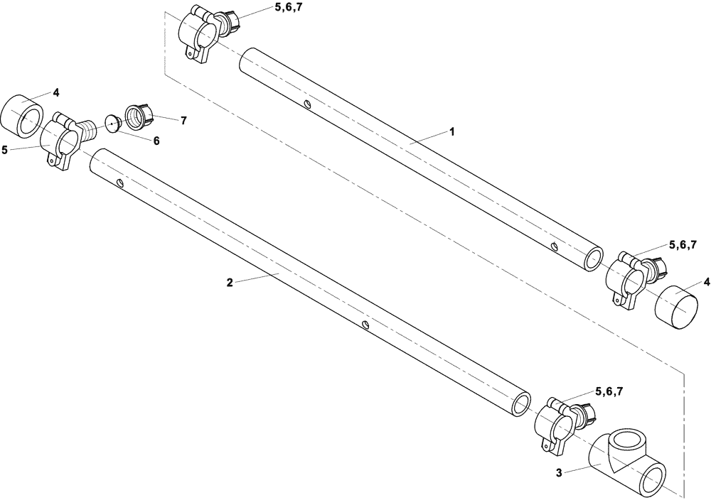 Схема запчастей Case DV204 - (12-56-1/4[01]) - DRUM SPRINKLIK SYSTEM (12) - Chassis/Attachments