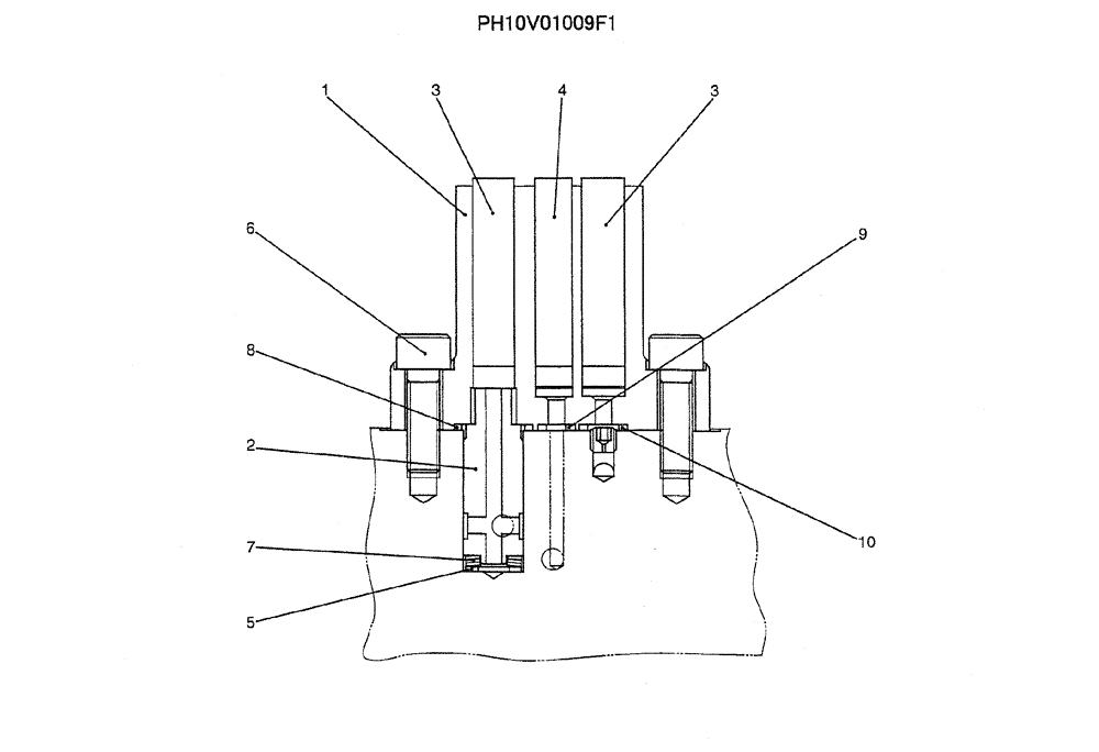 Схема запчастей Case CX50B - (07-030[01]) - PISTON ASSY (PH10V01009F1) ELECTRICAL AND HYDRAULIC COMPONENTS