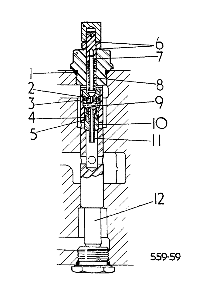 Схема запчастей Case 3400 - (094) - MAIN RELIEF VALVE (35) - HYDRAULIC SYSTEMS