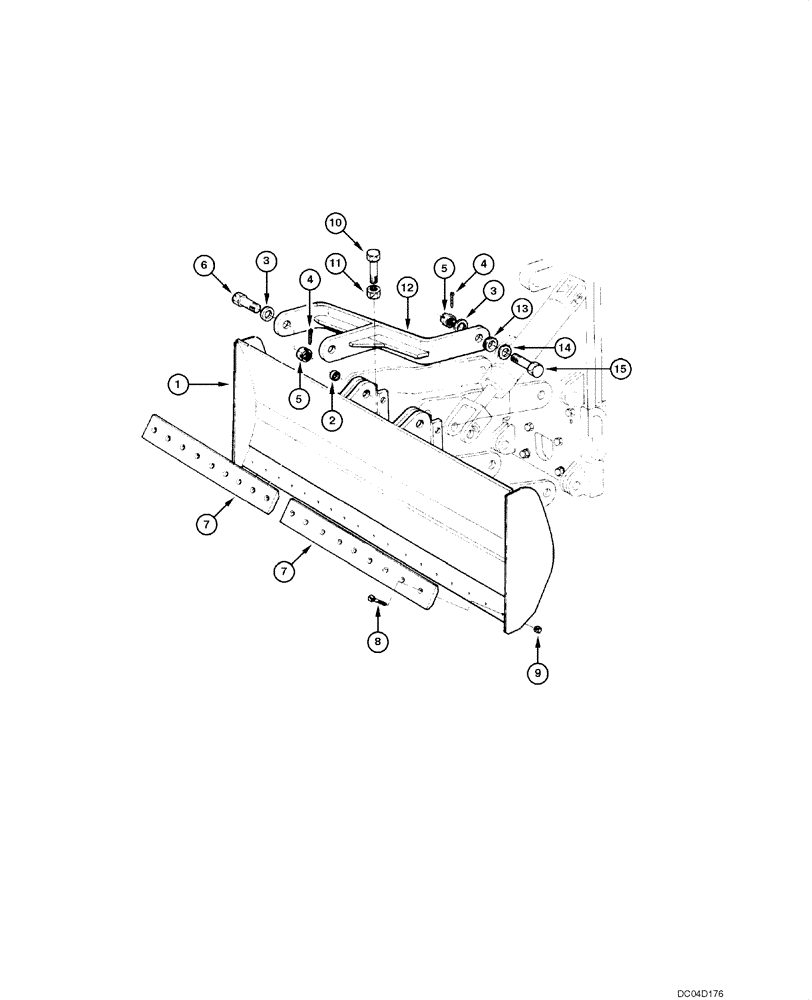 Схема запчастей Case 885 - (09.20[00]) - FRONT BLADE - ASSEMBLY (09) - CHASSIS