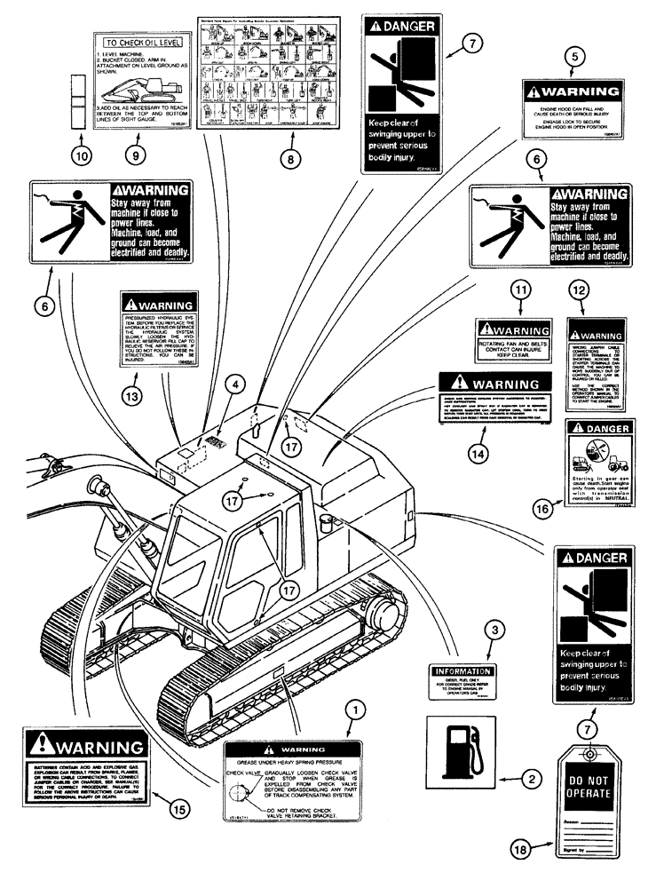 Схема запчастей Case 9040 - (9-80) - DECALS - FRENCH LANGUAGE, WARNING AND DANGER (09) - CHASSIS