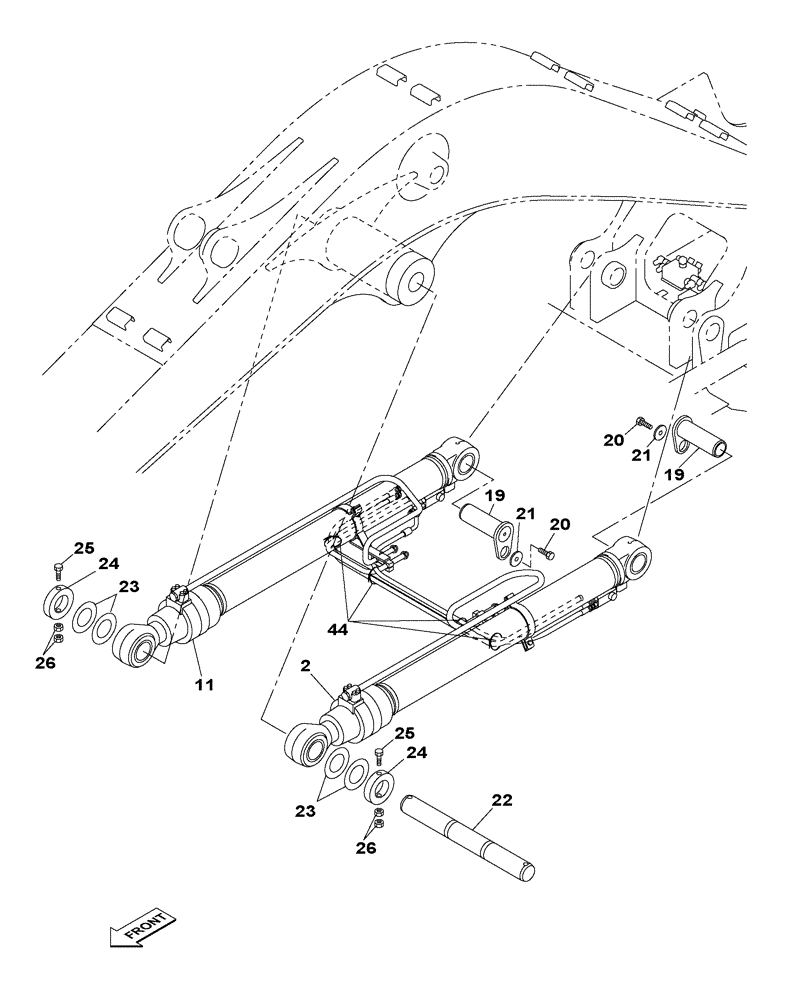Схема запчастей Case CX300C - (08-014-00[01]) - HYDRAULIC CIRCUIT - BOOM CYLINDER - WITH SAFETY VALVE (08) - HYDRAULICS