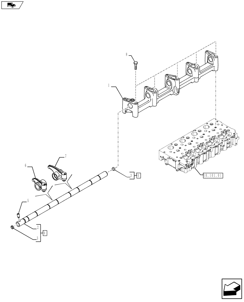 Схема запчастей Case 570NXT - (10.106.02) - CAMSHAFT - TIMING CONTROL (5801376676) (10) - ENGINE