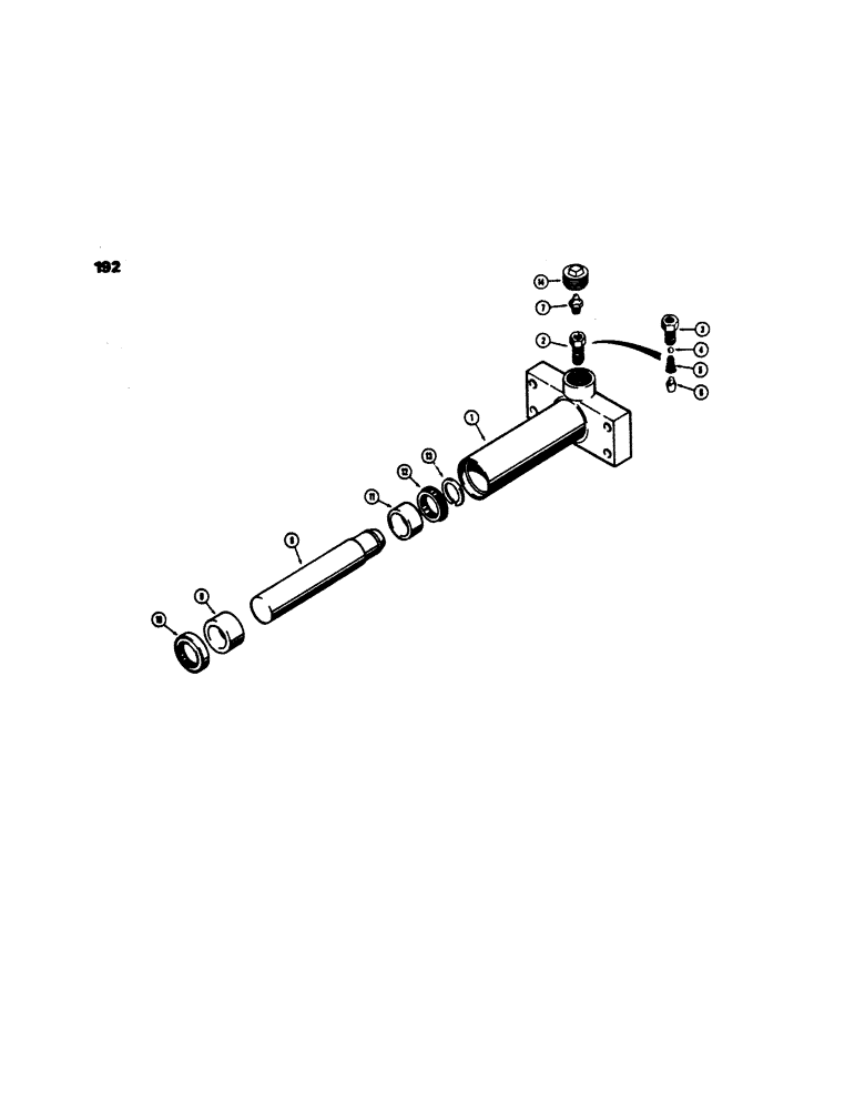 Схема запчастей Case 450 - (192) - TRACK ADJUSTER, TRACTOR SN. 3050801 AND AFTER (04) - UNDERCARRIAGE