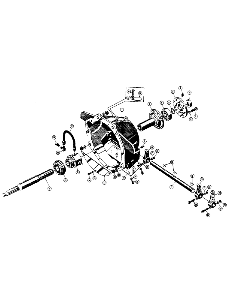 Схема запчастей Case 320 - (052) - CLUTCH HOUSING (03) - TRANSMISSION