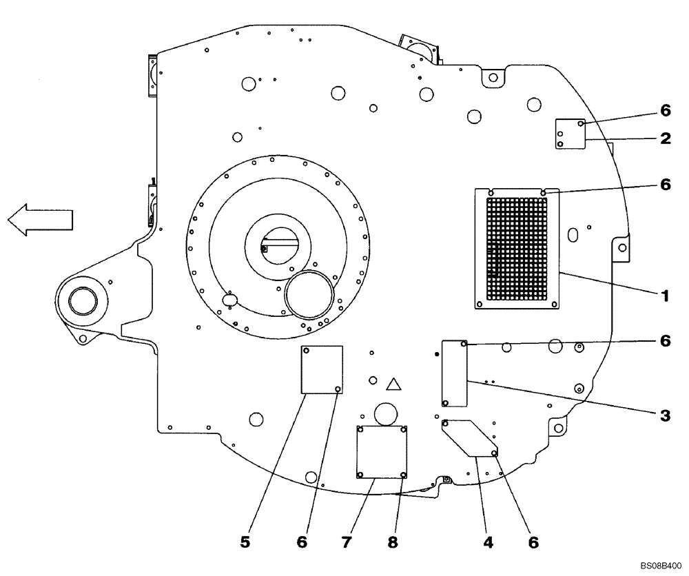 Схема запчастей Case CX80 - (09-03) - TURNTABLE - ACCESS COVERS (09) - CHASSIS