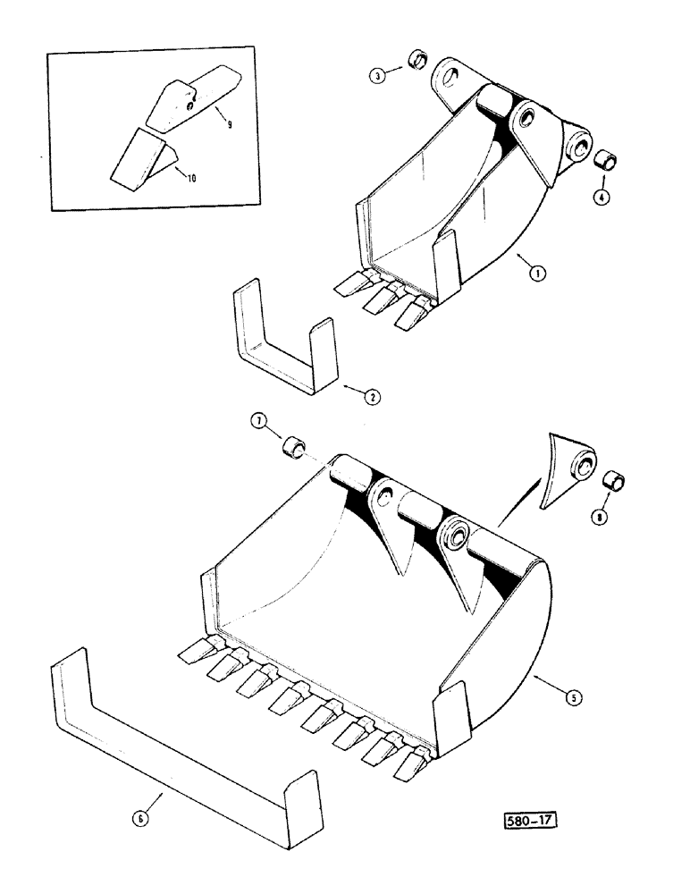Схема запчастей Case 35 - (122) - BELLHOLE BUCKETS 