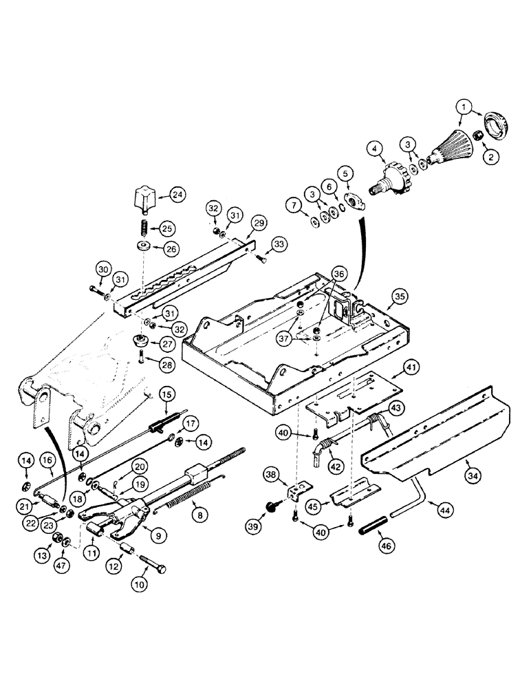 Схема запчастей Case 580SK - (9-140) - DELUXE SUSPENSION SEAT, NOT FOR PRESTIGE (09) - CHASSIS/ATTACHMENTS