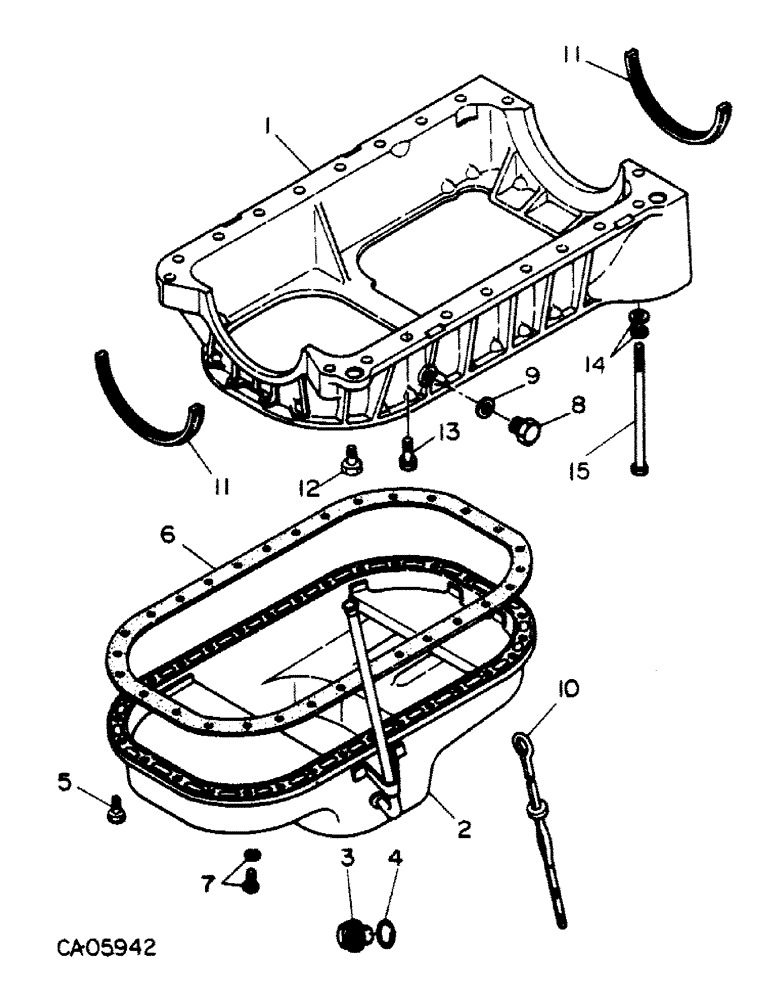 Схема запчастей Case 4150 - (12-25) - POWER, CRANKCASE AND OIL PAN, ISUZU ENGINE (04) - Drive Train