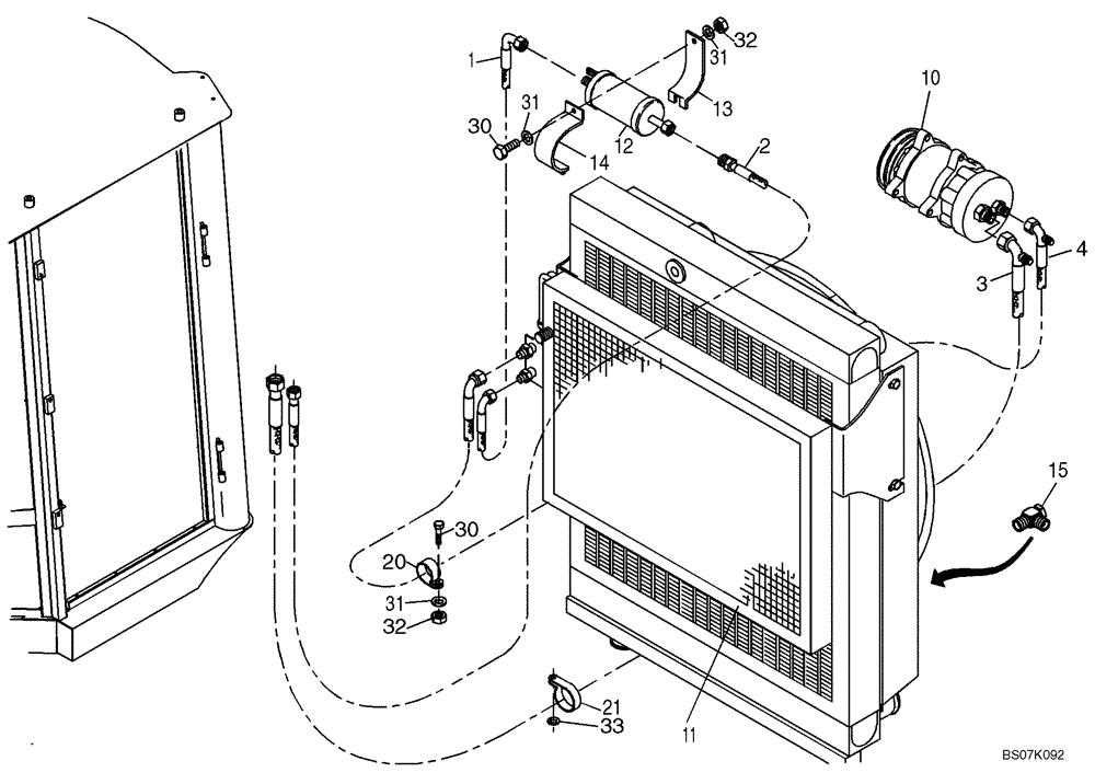 Схема запчастей Case 21D - (27.400[2988478002]) - AIR CONDITIONING SYSTEM (50) - CAB CLIMATE CONTROL