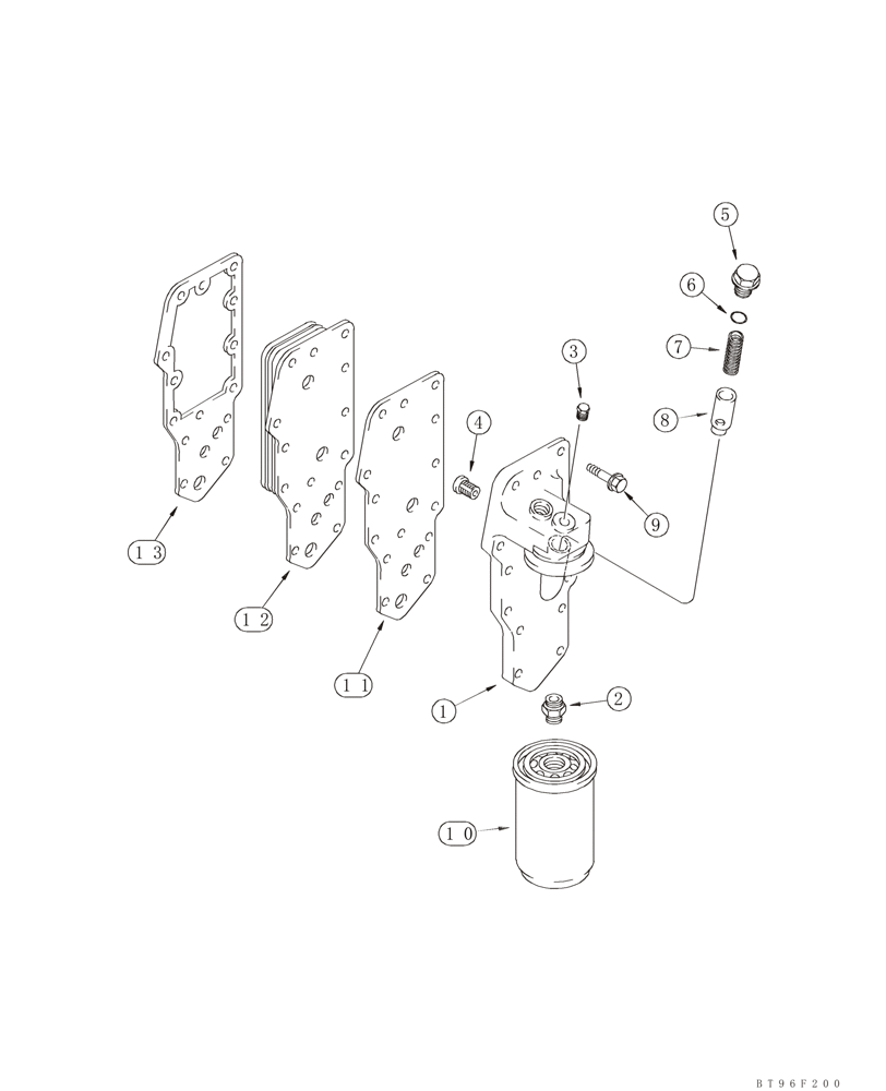 Схема запчастей Case 850K - (02-12) - FILTER AND COOLER - OIL, 6T-590 EMISSIONS CERTIFIED ENGINE (02) - ENGINE